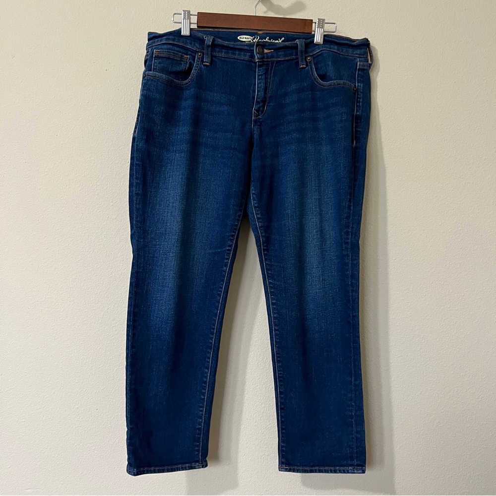 Old Navy Women’s Jeans Blue Size 12 Boyfriend Skinny Ankle Medium Wash